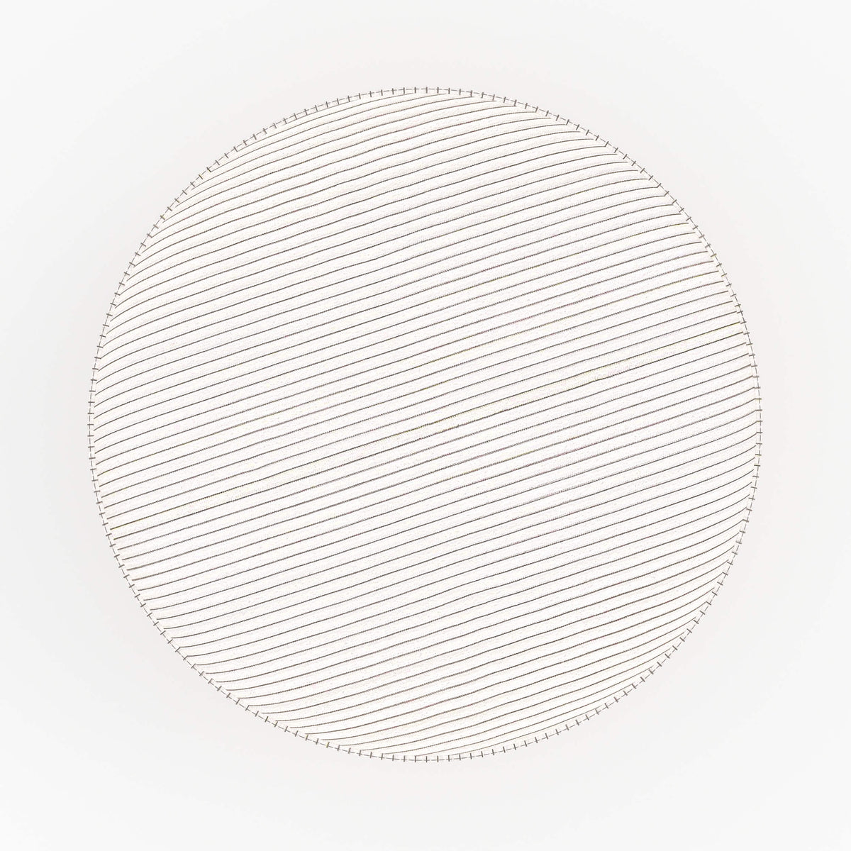pouf rond lily en velours cotele beige