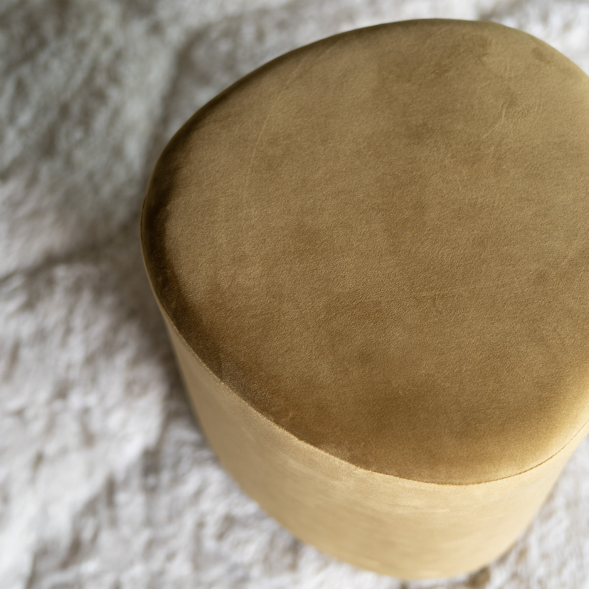 pouf velours jaune emmy