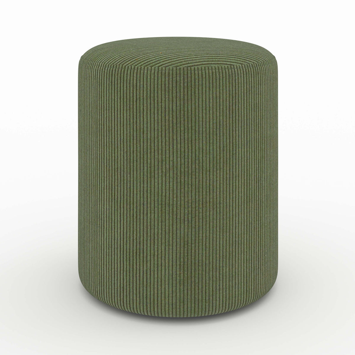pouf verde kaki Lily in velluto a coste