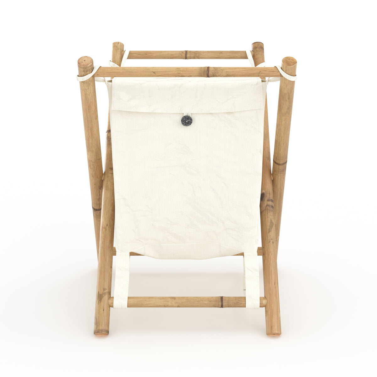 Rangement linge Bami tissu blanc bambou