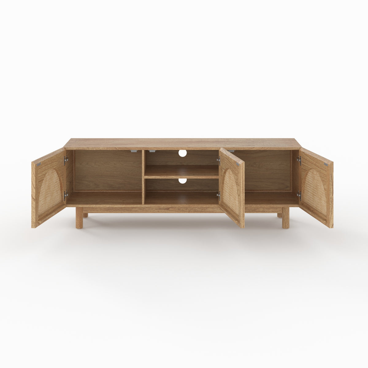 rdv deco meuble tv bois et rotin delya