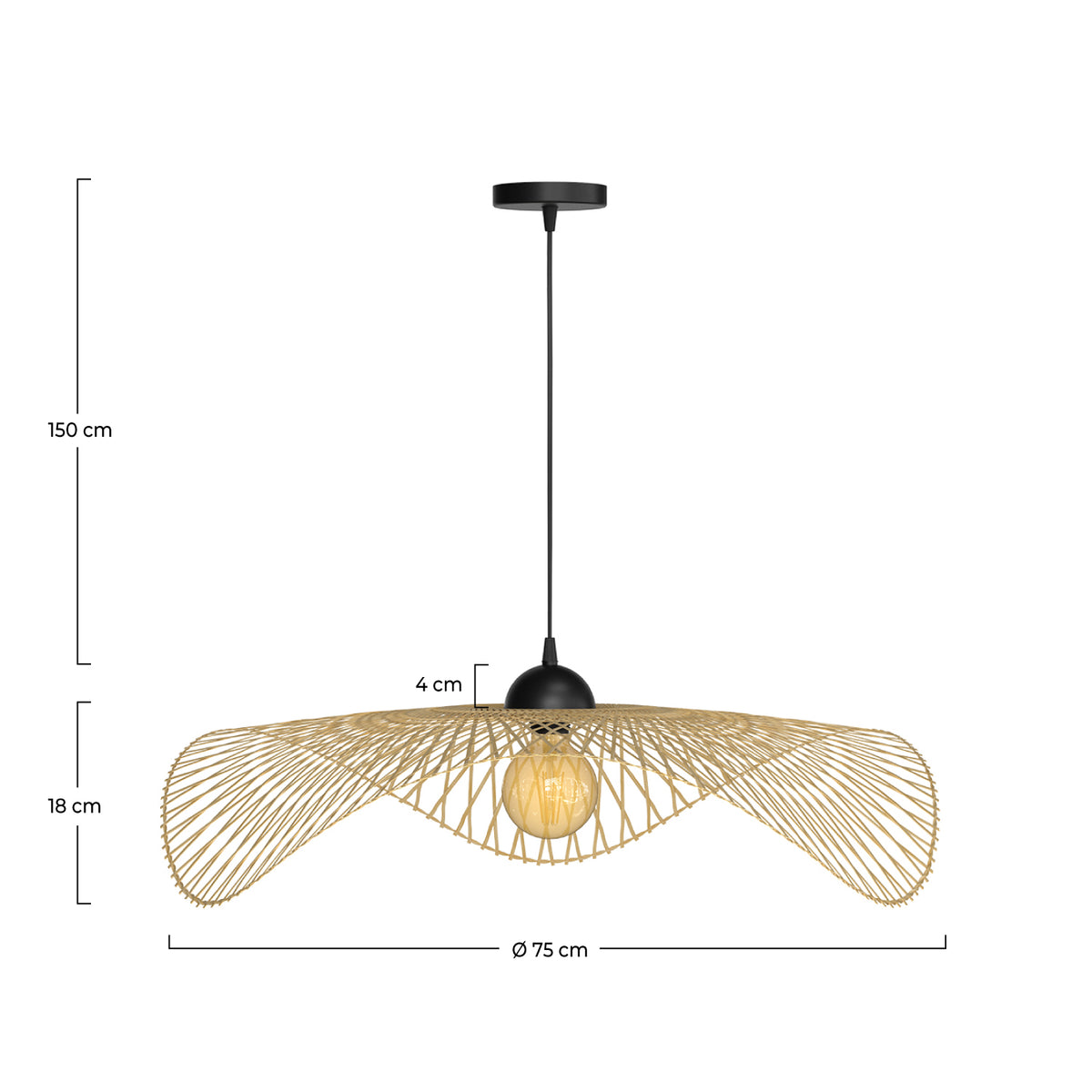 Suspension en bambou