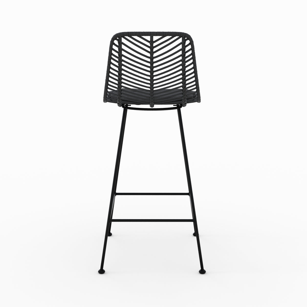 Chaises tamara rotin noir 66cm