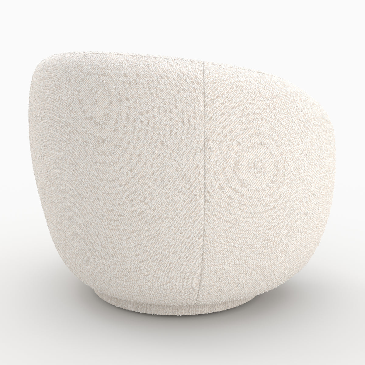 rendez vous deco fauteuil naya tissu boucle blanc salon