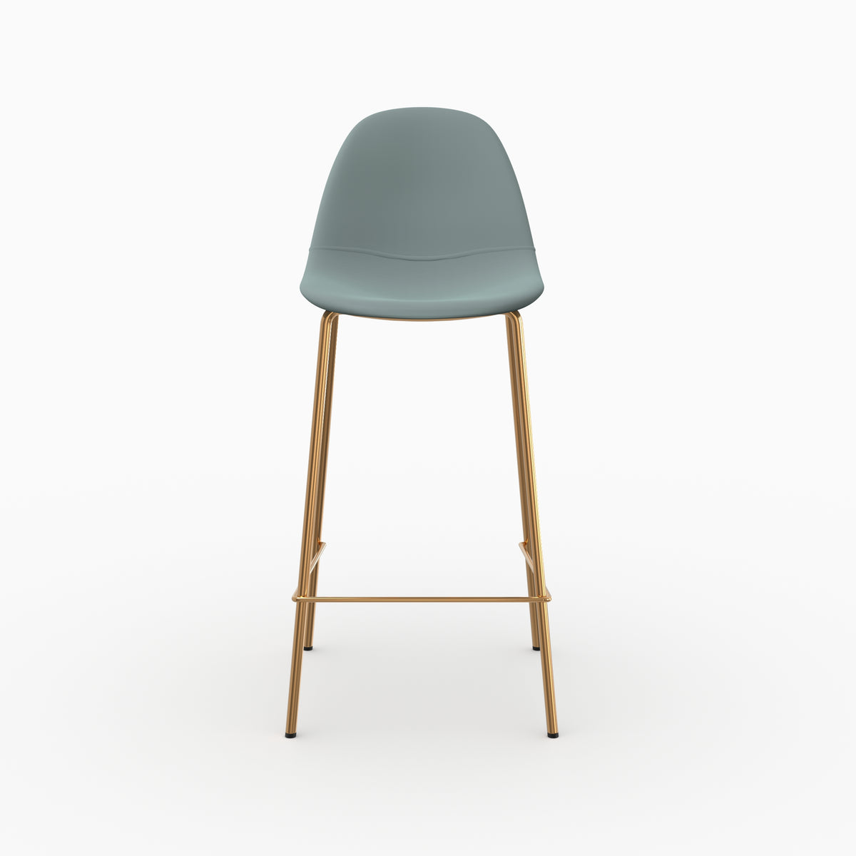 Henrik chaise lot 2 65cm cuir synthétique verte ilot central