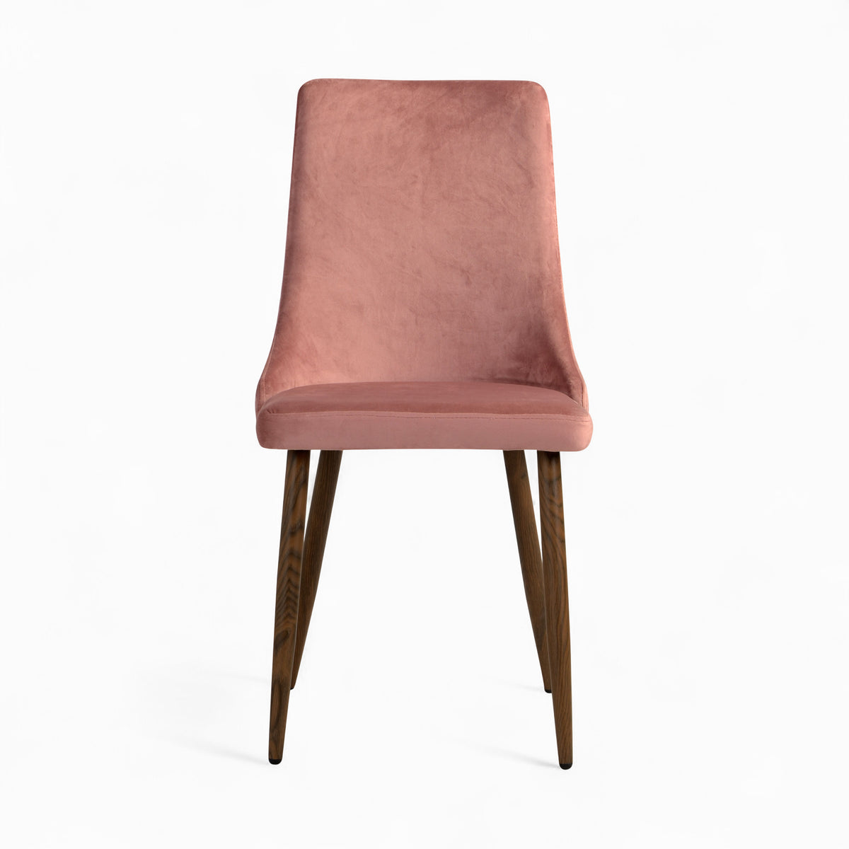 rendez vous deco pack vinni 4 chaises velours bleu rose dossier haut