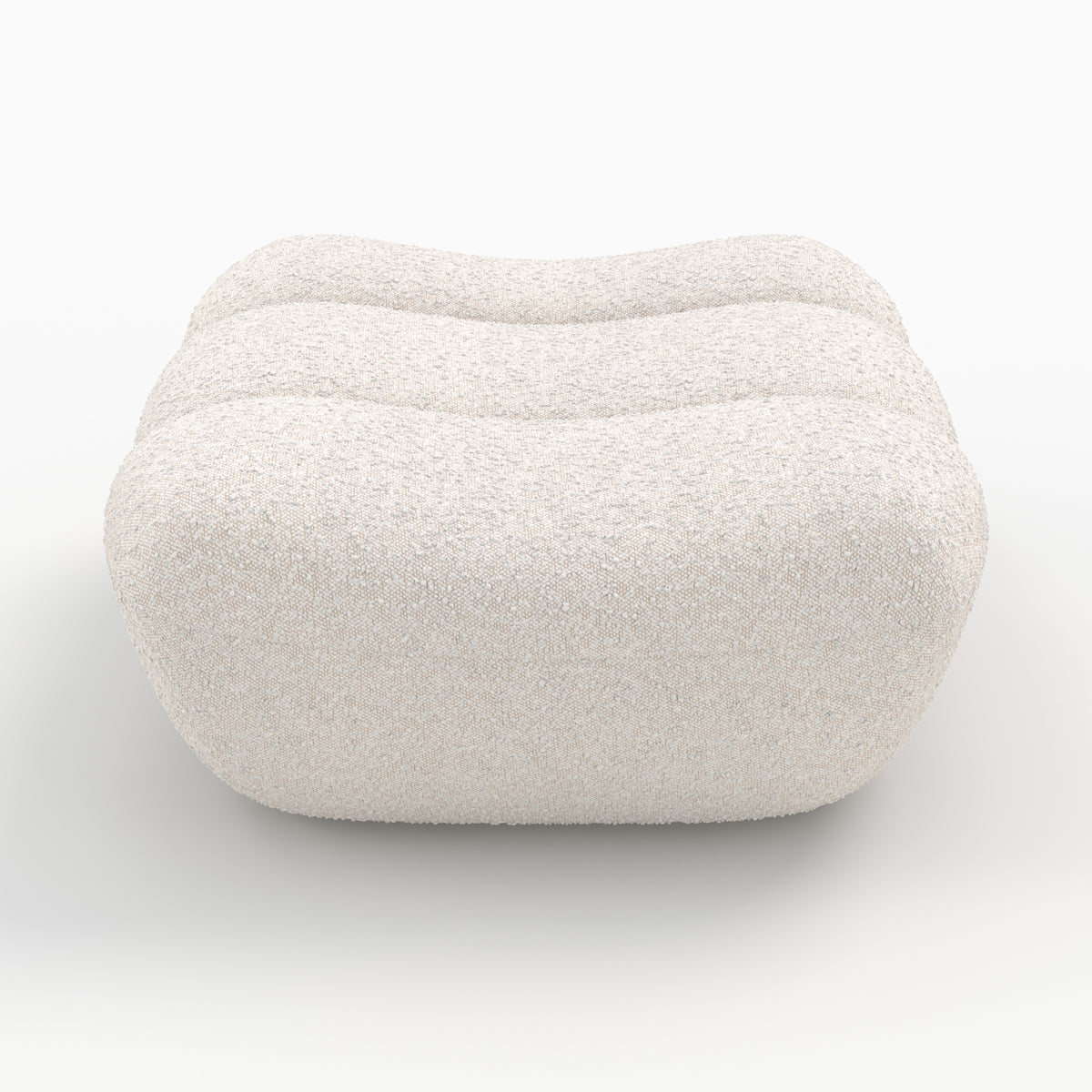 repose pieds teddy blanc tissu boucle chaise longue