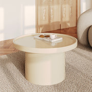 Salon clair Nora table basse laquée blanche – Maison Pavane