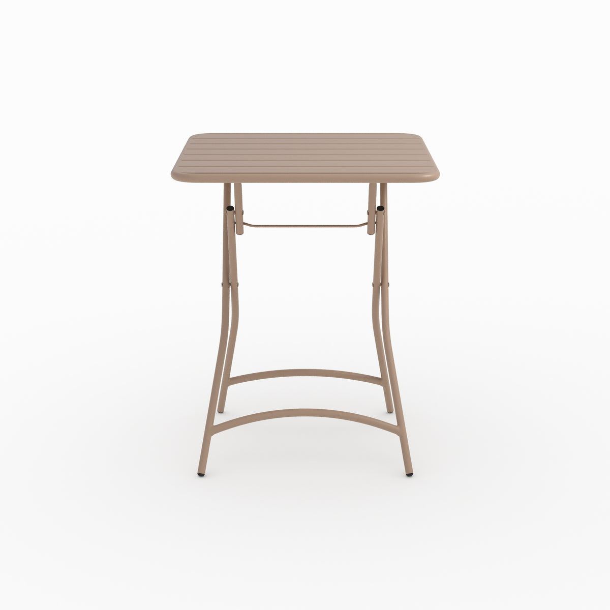 Salon de jardin pliable Yumi 2 places en métal taupe