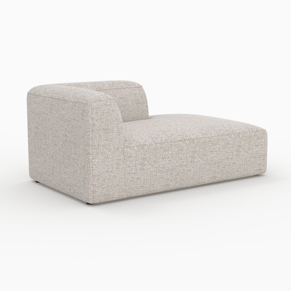 Salon Hestia canapé angle droit beige tissu 4 places