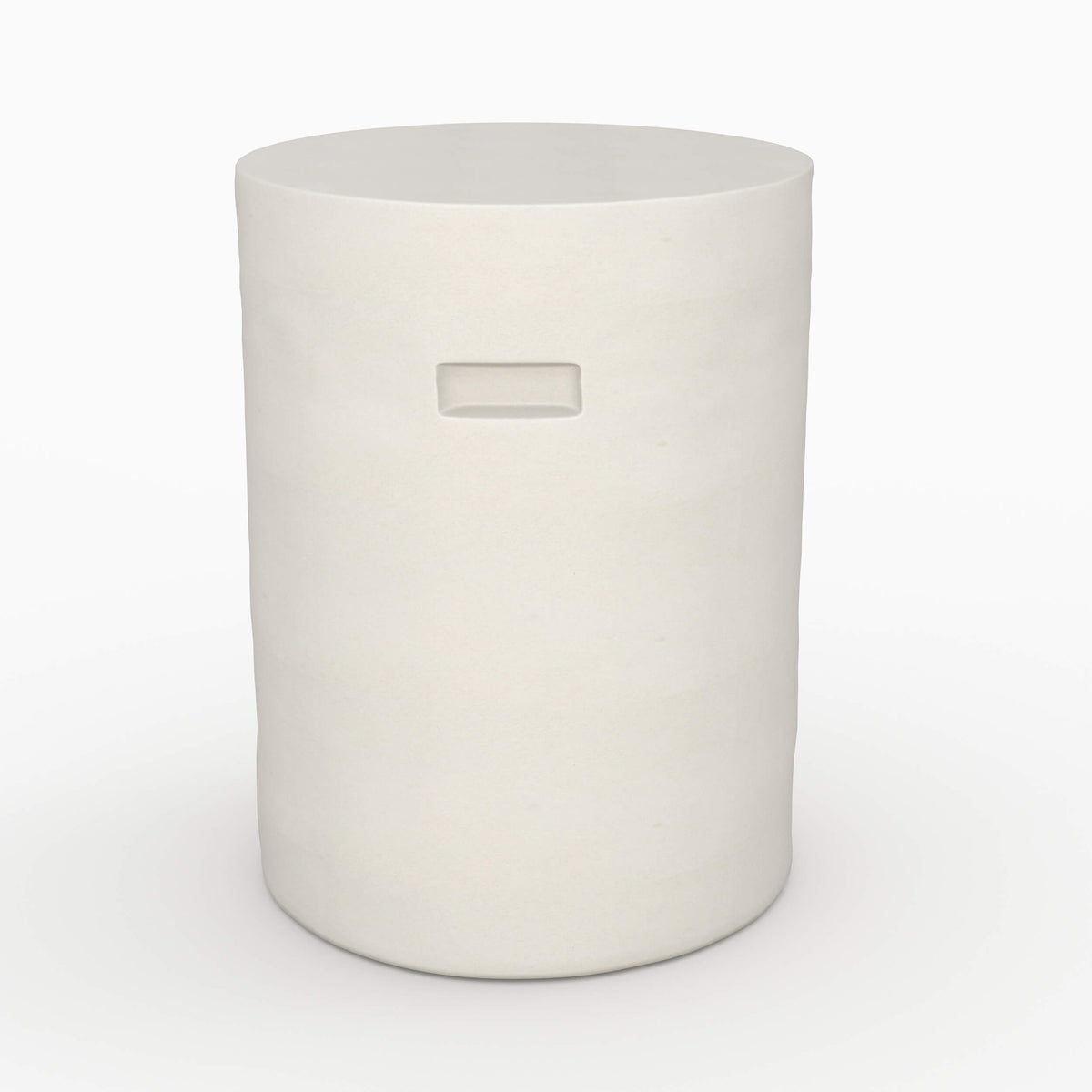 santorini table d appoint ronde en beton ecru cylindre