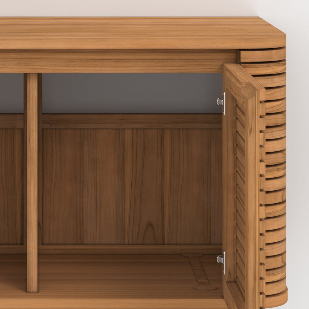 sdb meuble auguste en bois de teck 100 cm rangement rdv deco