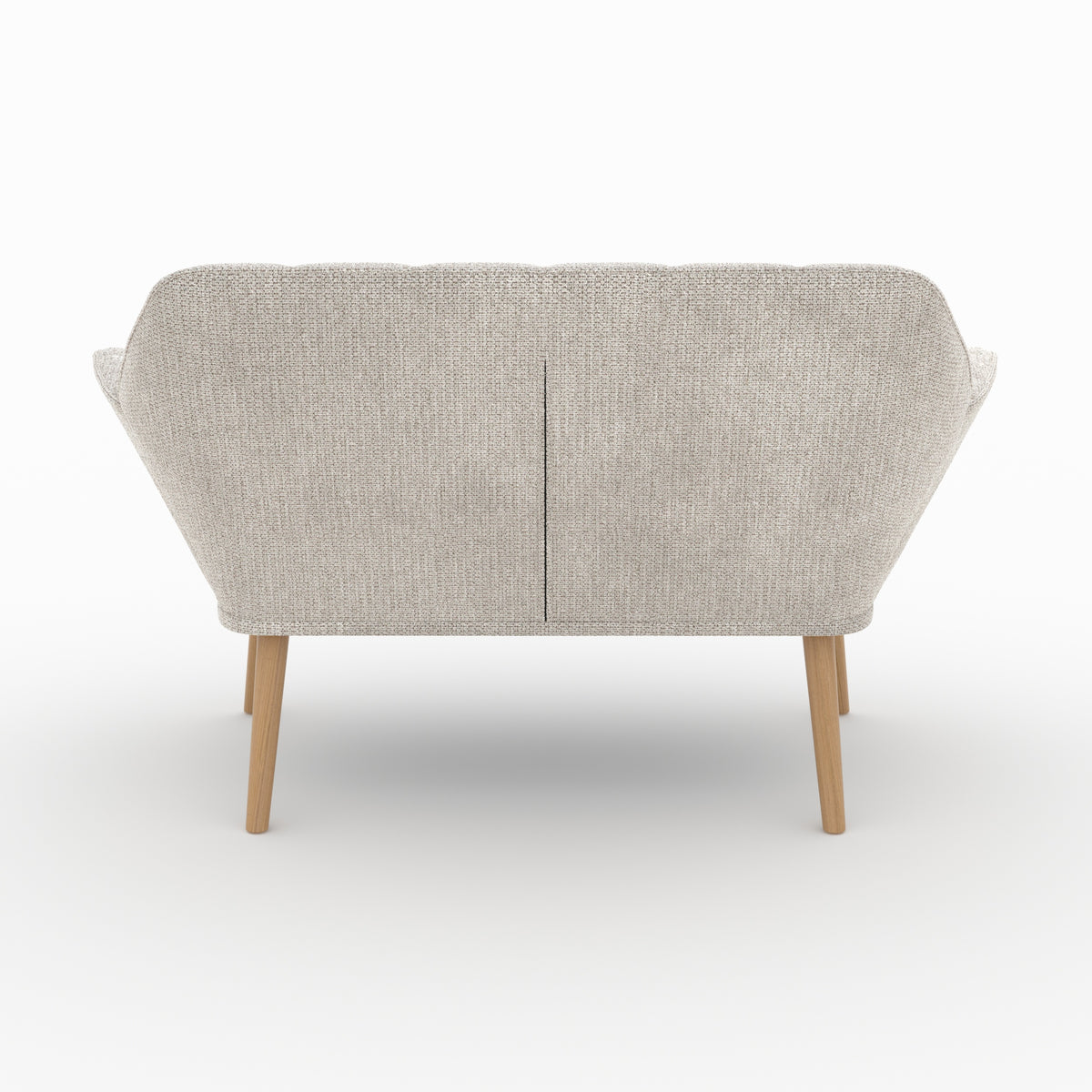 simba canape 2 places en tissu texture gris clair