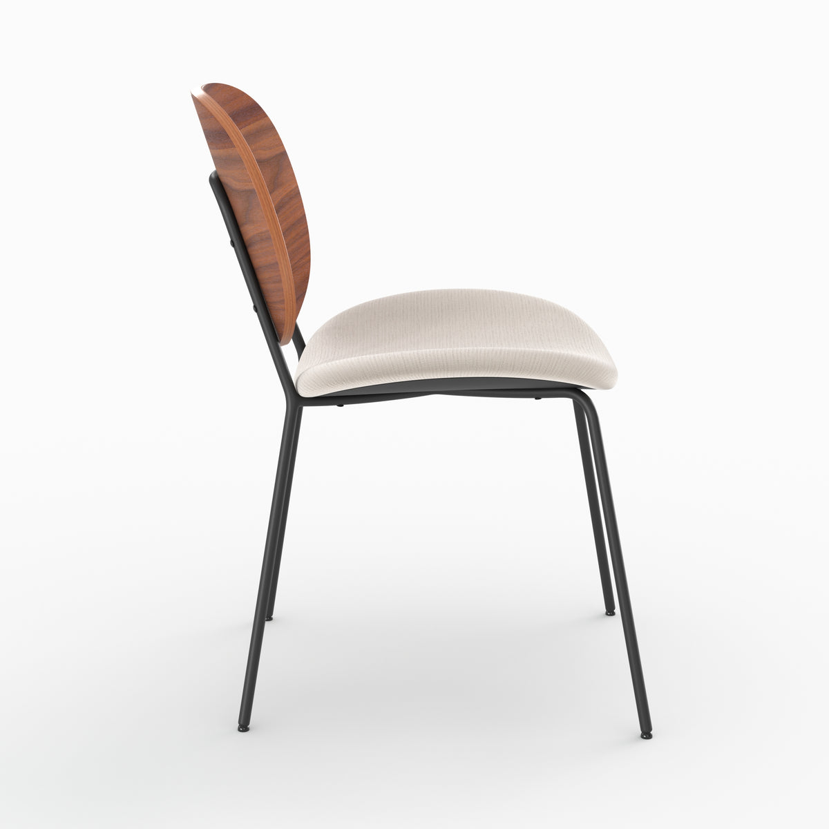 simone chaise tissu chine beige et bois x2