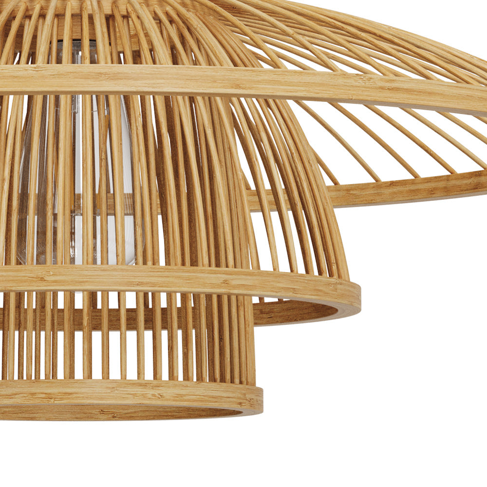suspension en bambou naturel et metal d50 cm mirabel