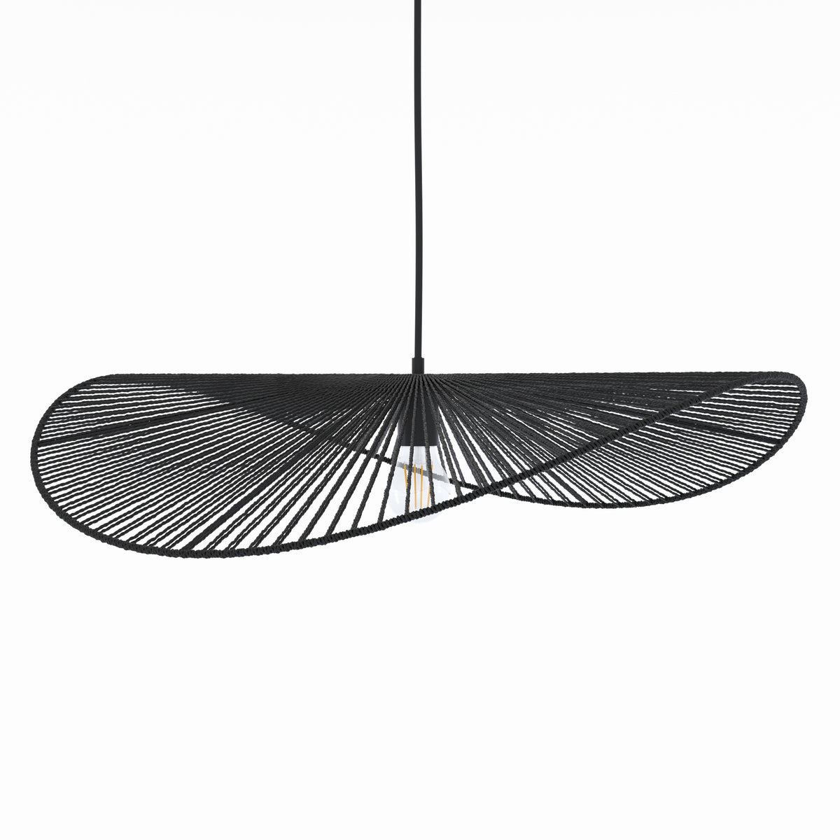 sospensione mada nera in corda 75 cm
