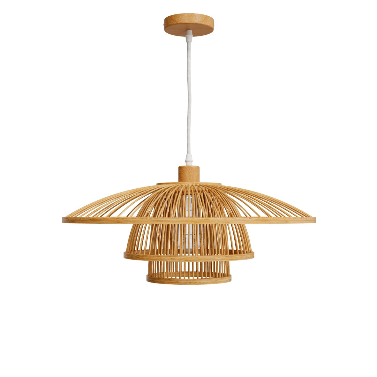 suspension mirabel en bambou naturel d50 cm