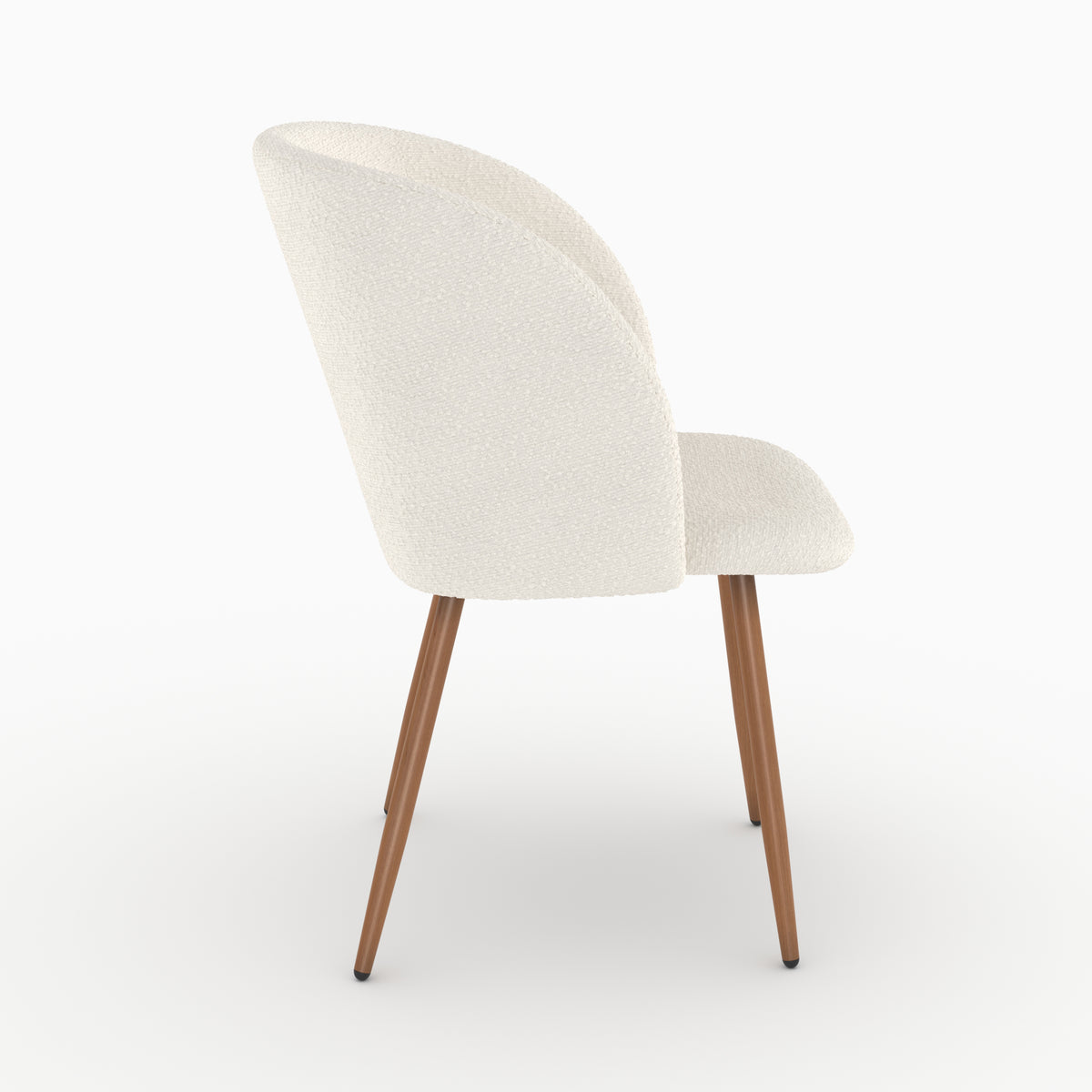 Swan chaise beige bouclé lot deux