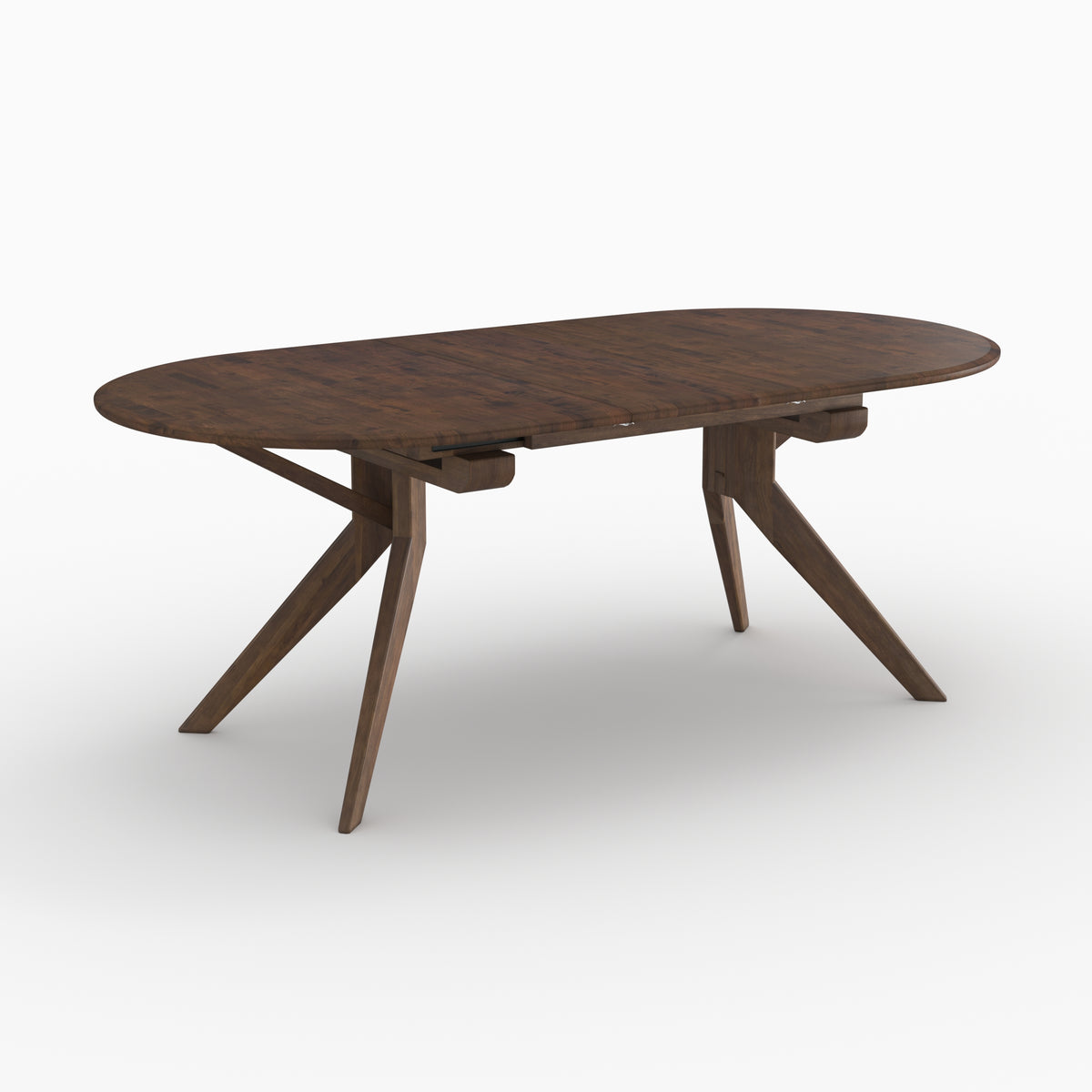 table a manger en bois fonce extensible hevea massif merlin