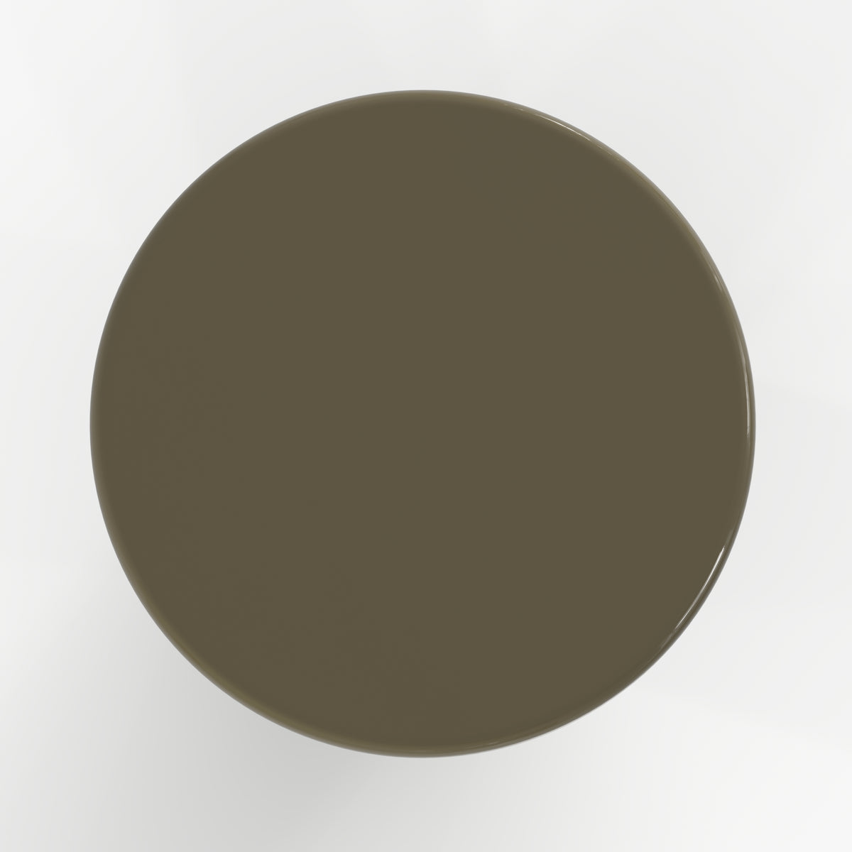 Beistelltisch Apoline lackiert in kaki grün aus MDF, D50 cm