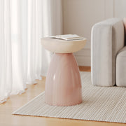 table appoint colette metal rose et rose pale