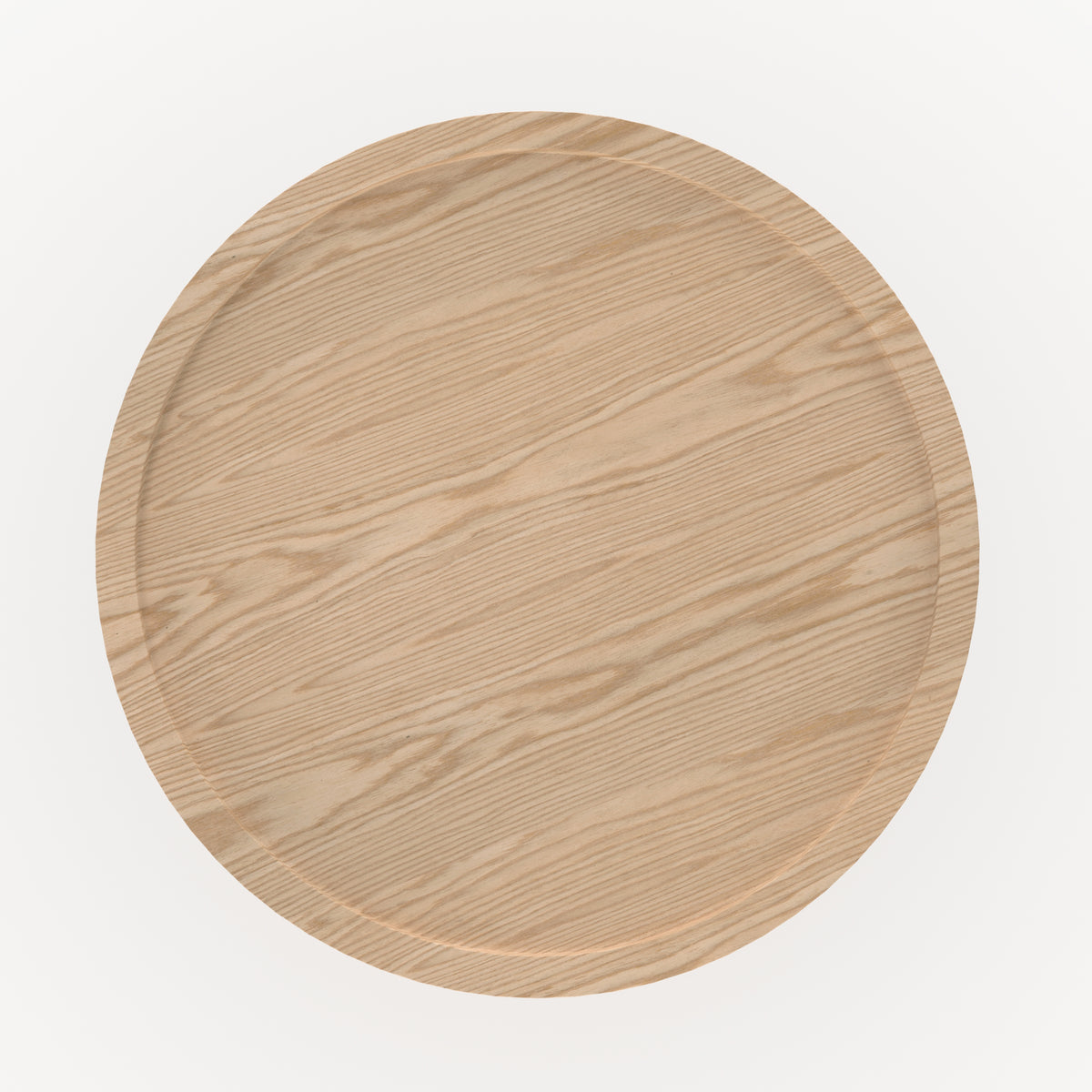 Table d'appoint Come placage chêne bois clair plateau rond dessus – Maison Pavane