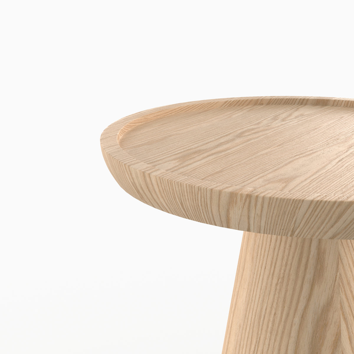 Table d'appoint Come placage chêne détail plateau rebord – Maison Pavane