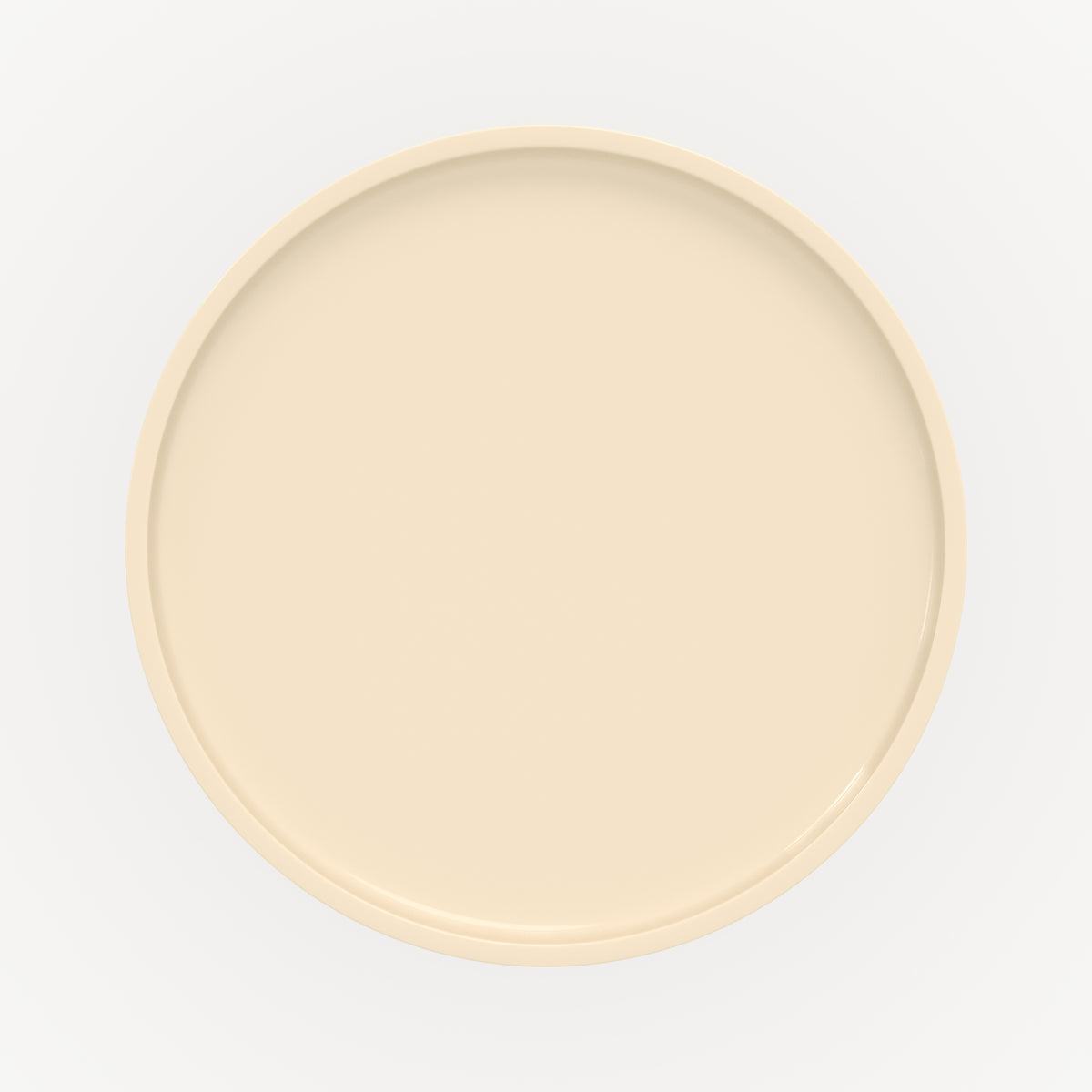 Table d'appoint Nora en MDF laqué blanc cassé, D40 cm