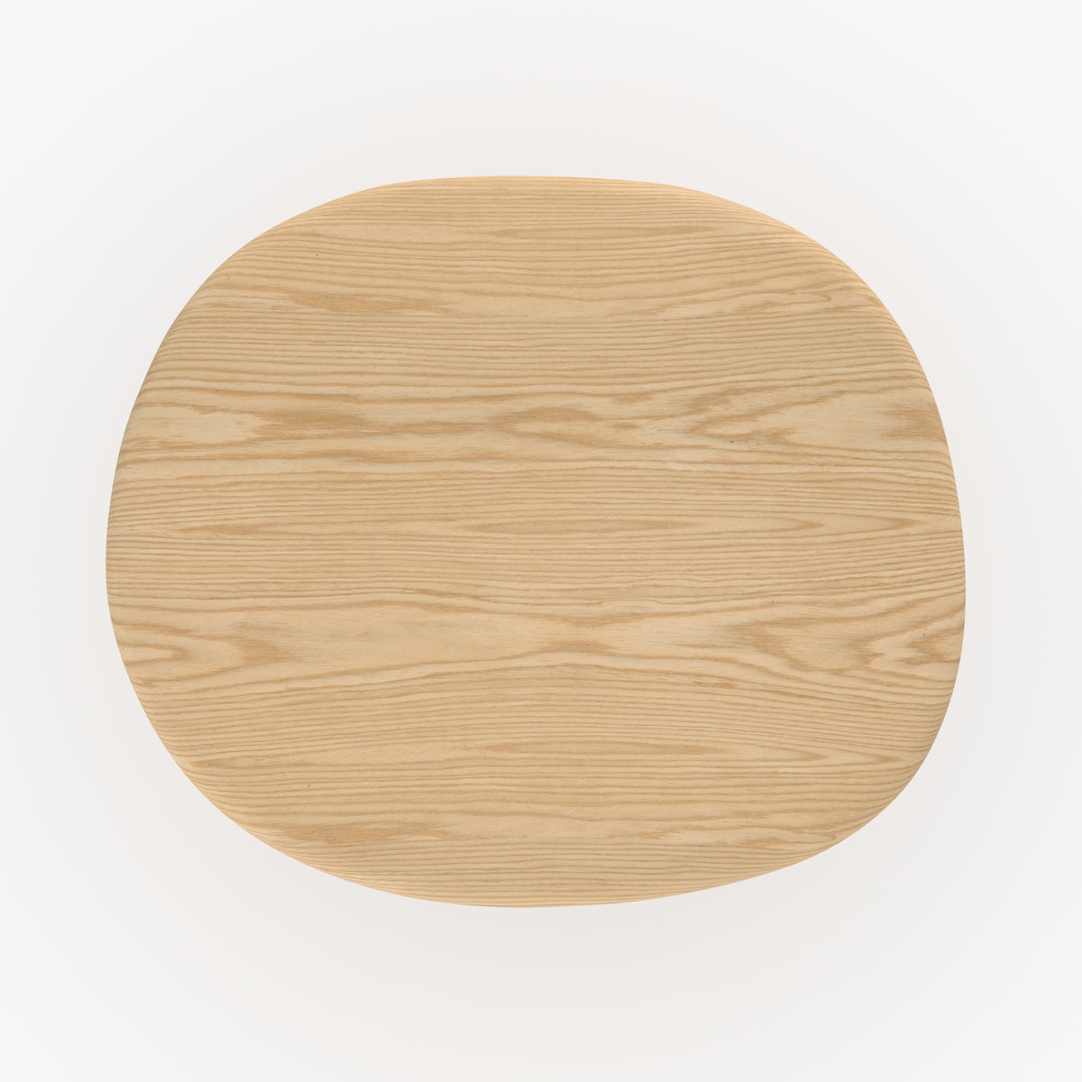 Table d'appoint Nubia ovale placage chêne bois clair vue dessus plateau – Maison Pavane