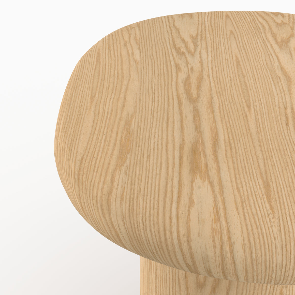 Table d'appoint Nubia placage chêne naturel détail plateau grain bois – Maison Pavane