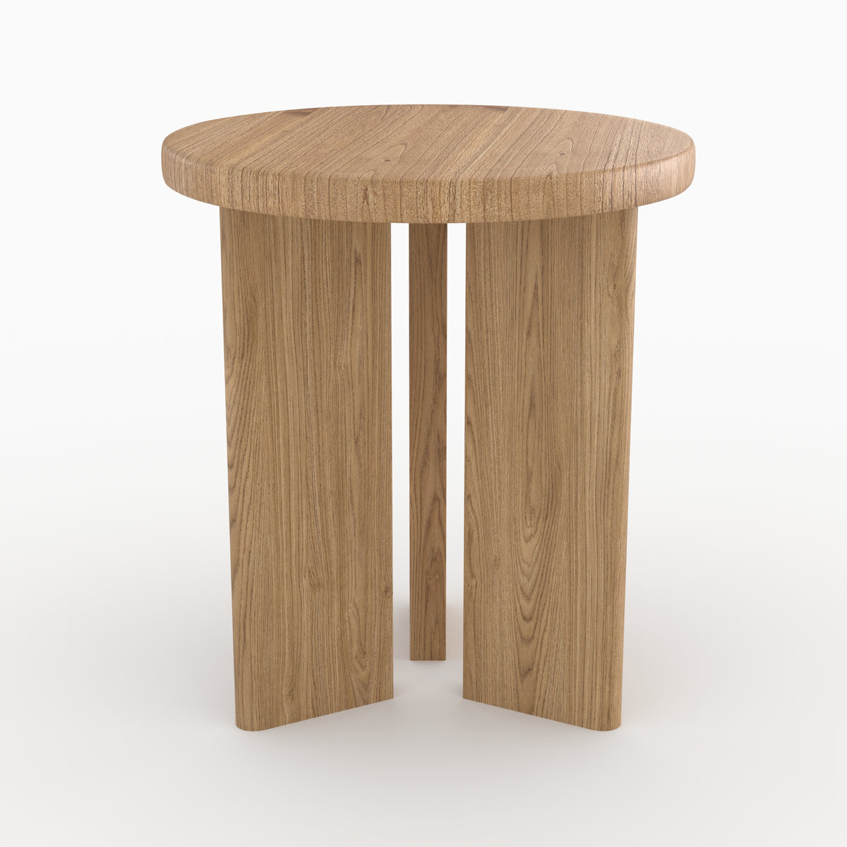 Table d'appoint ronde Néa en bois clair D40 cm