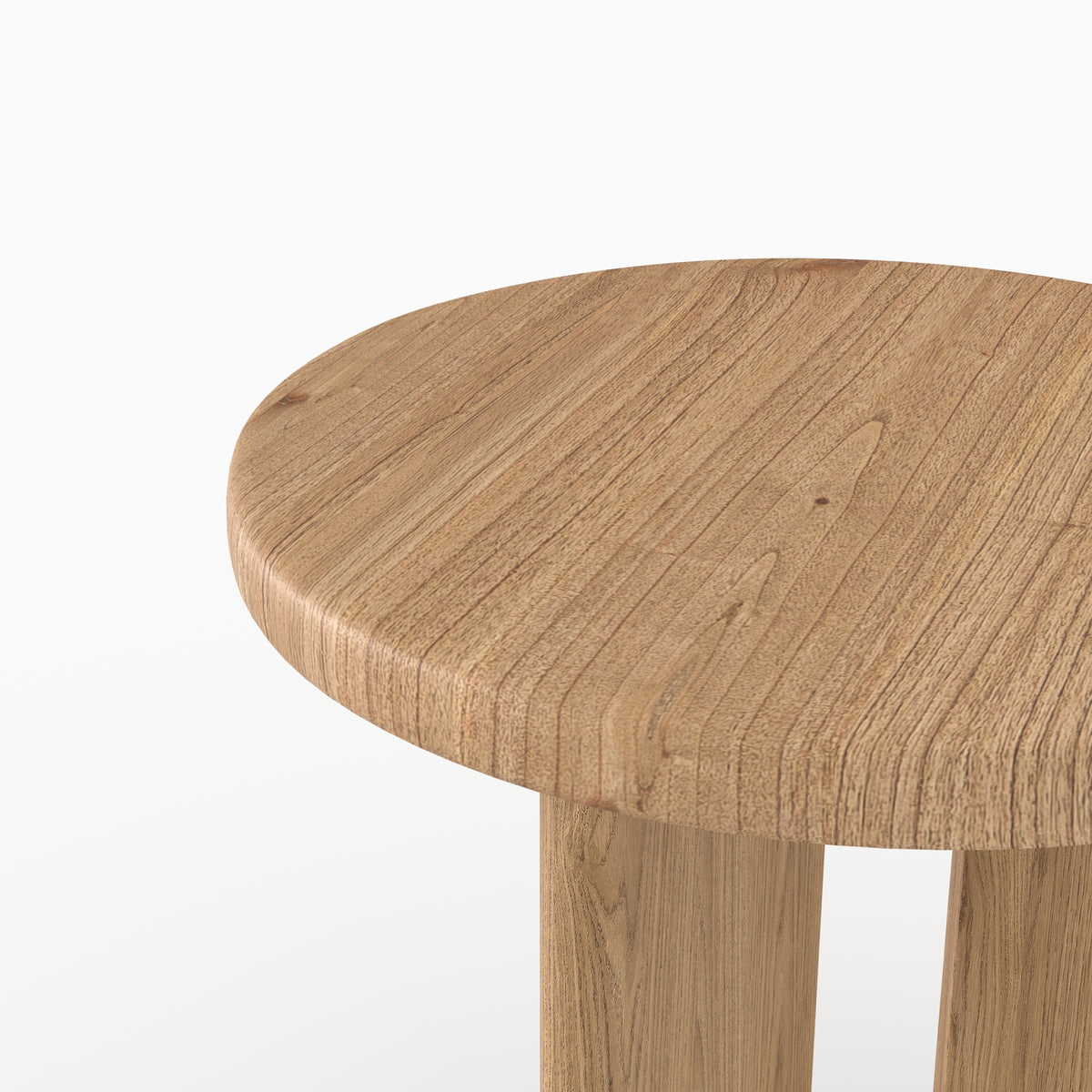 Table d'appoint ronde Néa en bois clair D40 cm