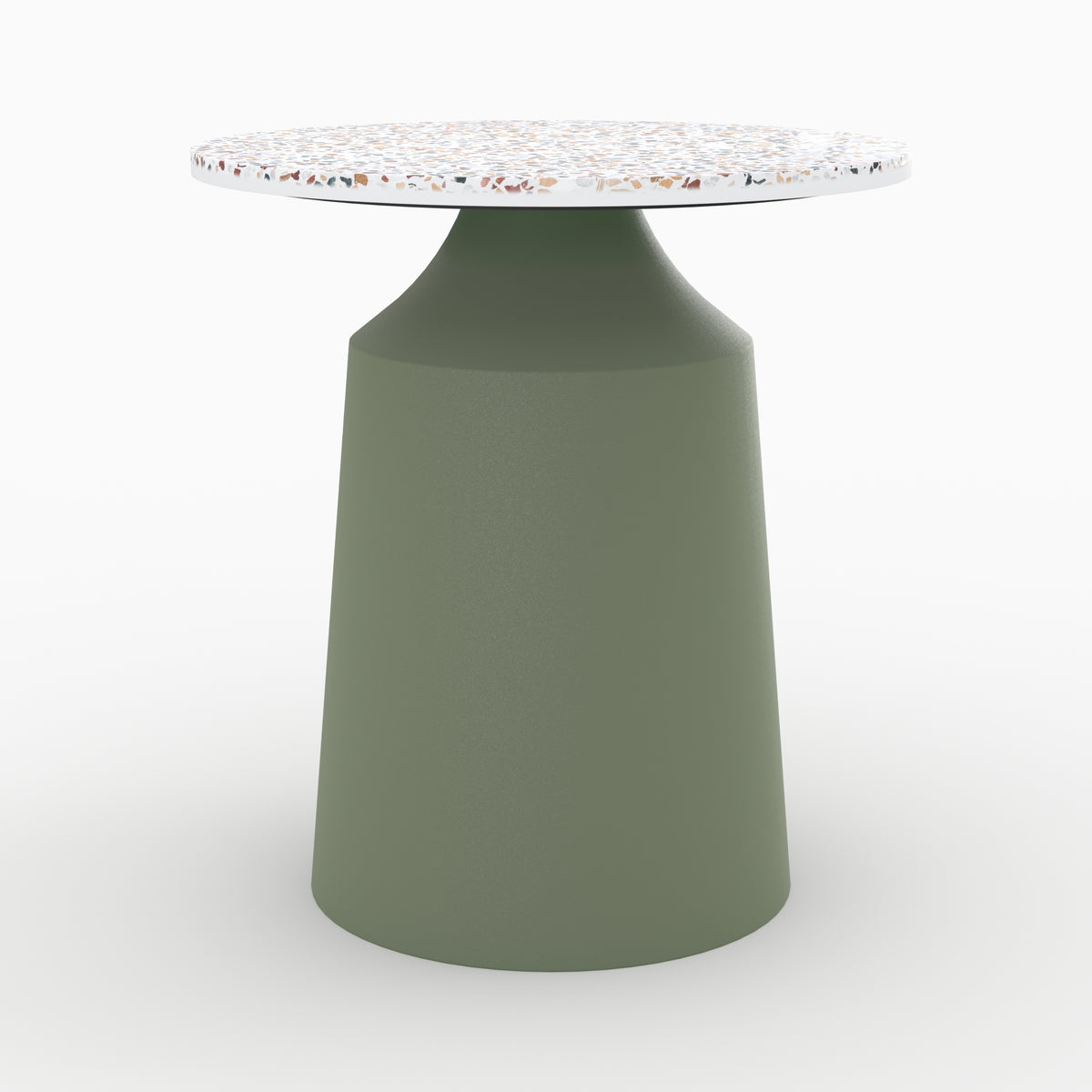 tavolino terazzo multicolore daphne e metallo verde