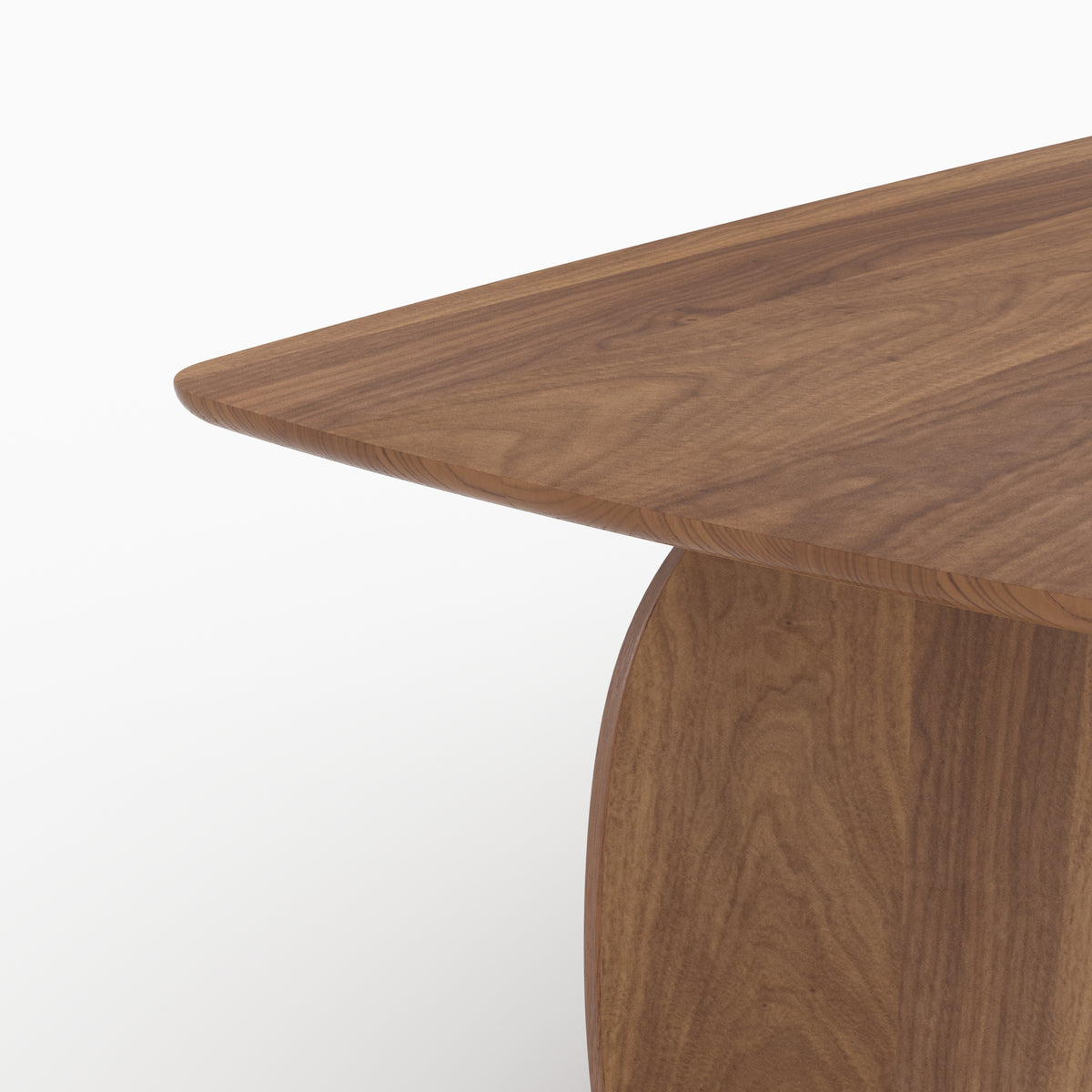 Table Asma détail plateau piétement chêne foncé – Maison Pavane