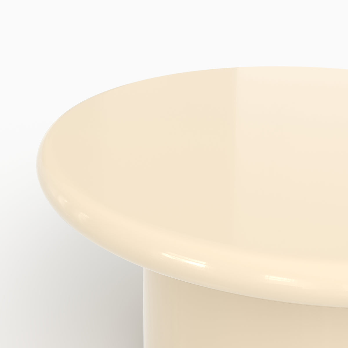 Kaffeetisch Apoline in weiß lackiertem MDF, D80 cm