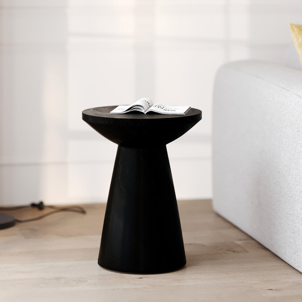 table basse appoint noire lowa bois de suar