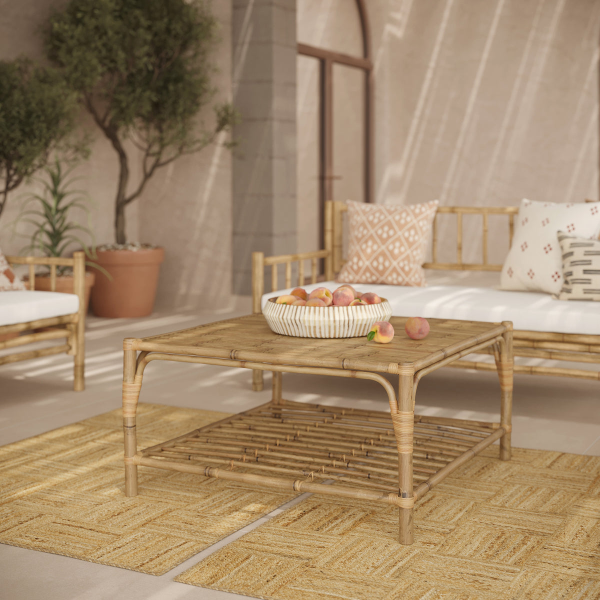 table basse de jardin timy bambou