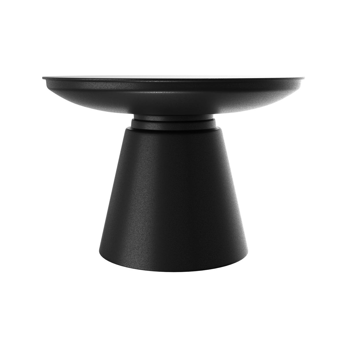 table basse gomez en metal noir ronde