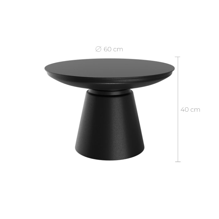 table basse gomez ronde en metal 60 cm