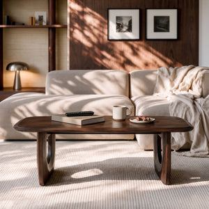 Tavolino Maya in legno massello di mango marrone scuro, 120 cm