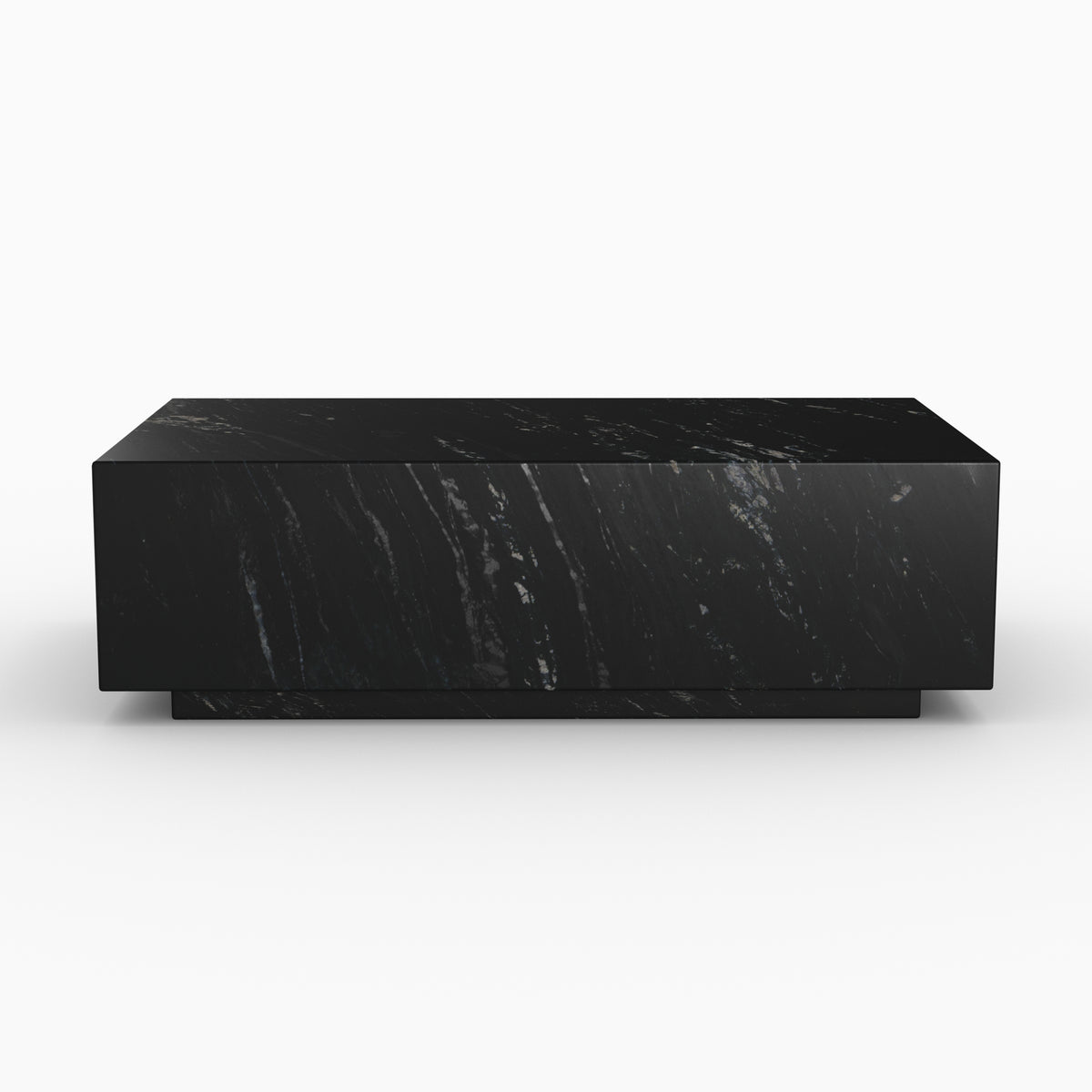 table basse noire en marbre rectangulaire izae
