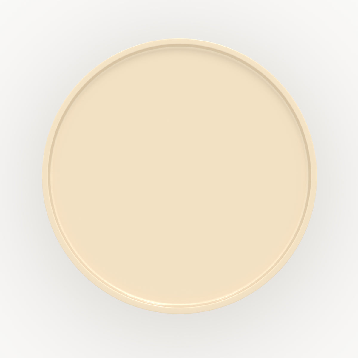 Table basse Nora en MDF laqué blanc cassé, D70 cm