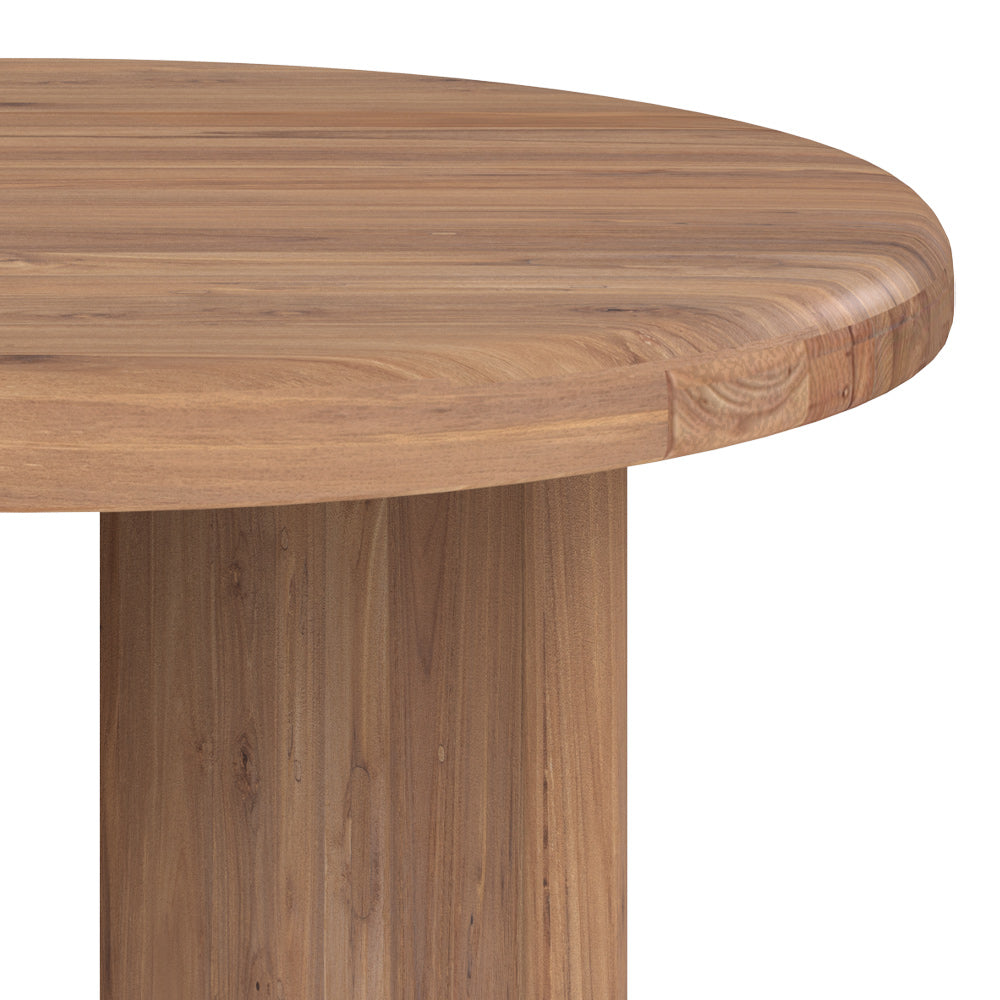 table basse ronde bana en bois de teck recycle d80 cm