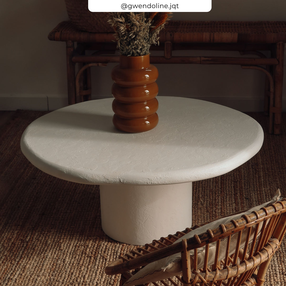 Table basse ronde blanche