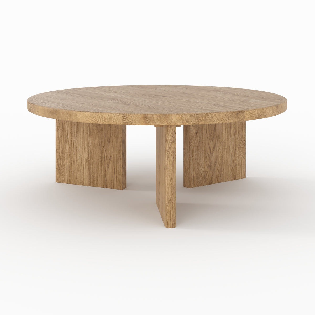 table basse ronde en bois massif de mindi galia