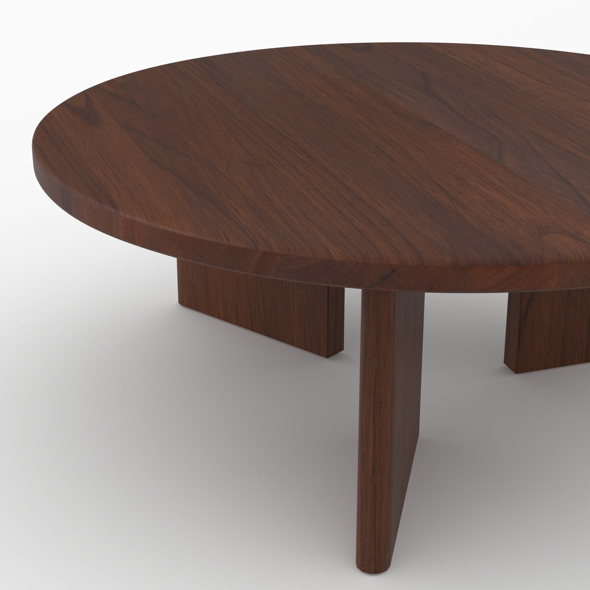 Tavolino rotondo Galia in legno massello di mindi scuro D80 cm