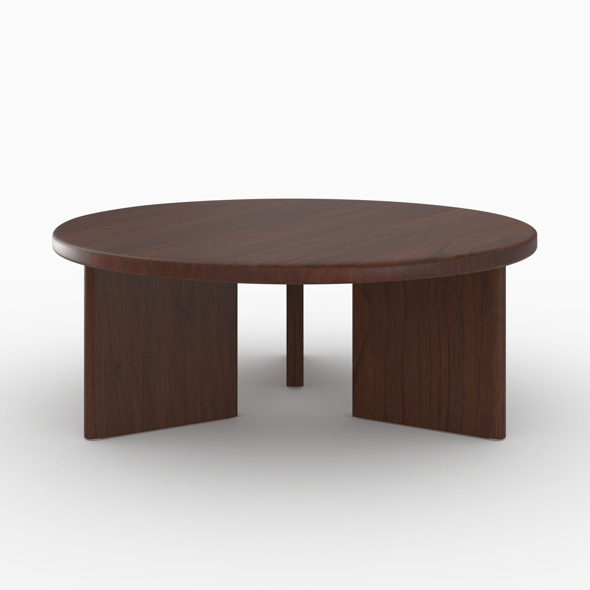 Tavolino rotondo Galia in legno massello di mindi scuro D80 cm