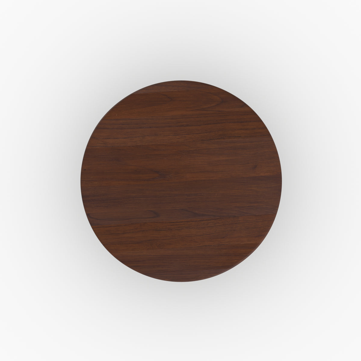 Tavolino rotondo Galia in legno massello di mindi scuro D80 cm