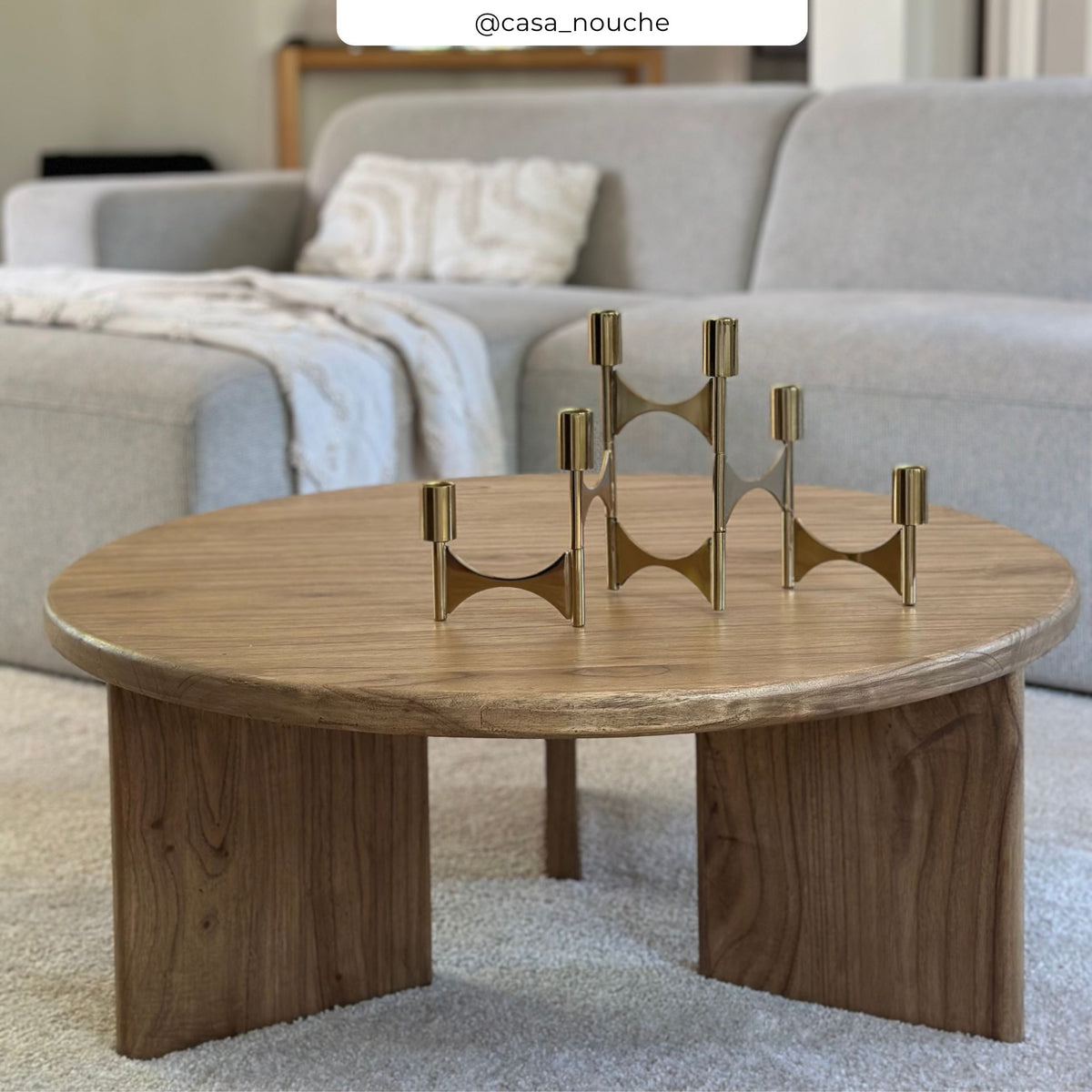 table basse ronde marron galia