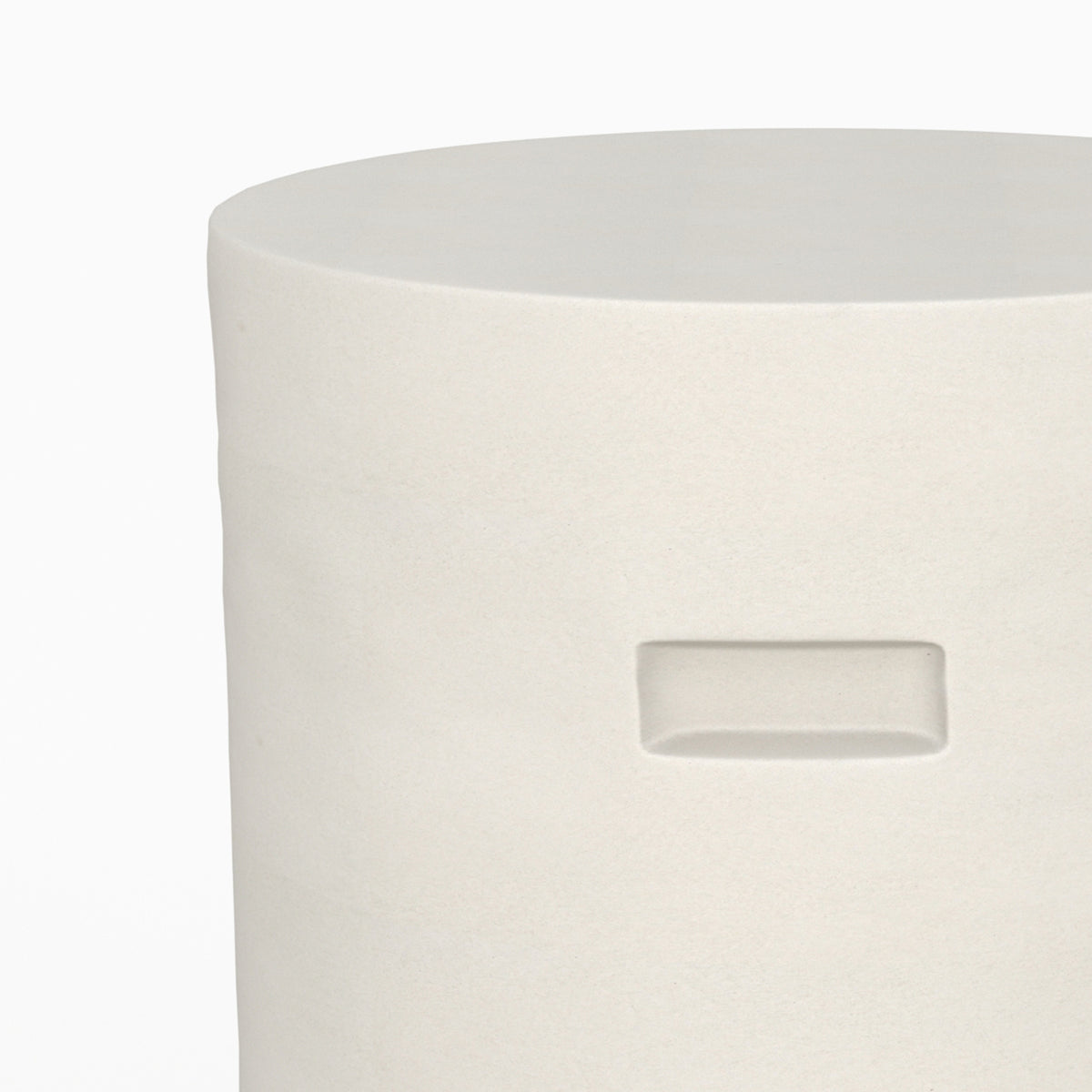 table d appoint ronde en beton ecru cylindre santorini